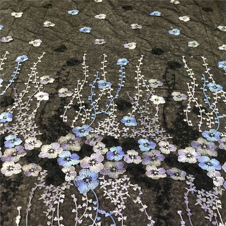 Embroidered Fabric Dress Floral Polyester for Women's Wear Wholesale S 4
